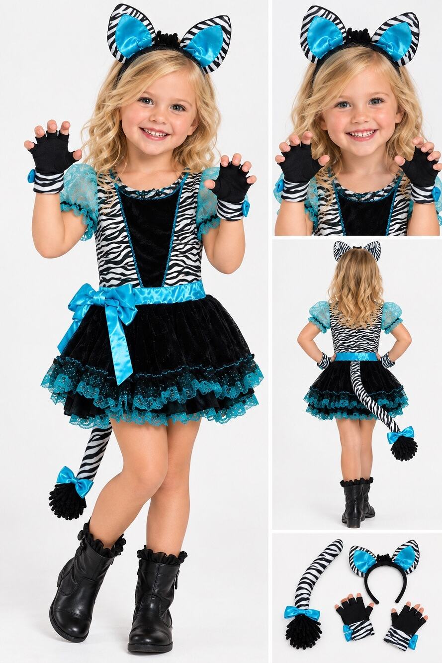 Pretty Zebra Cute Animal Costume - CHILD SMALL (4-6)